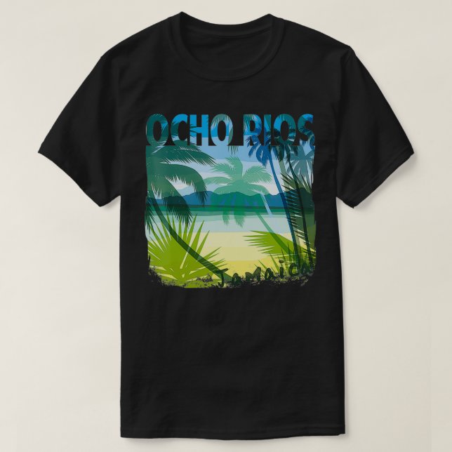 Ocho Rios Jamaica Beach Summer Matching Family Pal T Shirt (Design framsida)