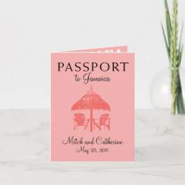Ocho Rios Jamaica Passport Wedding bjudande Inbjudan