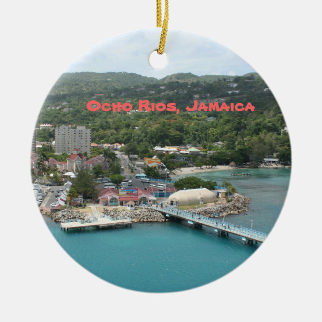 Ocho Rios, Jamaica prydnad Julgransprydnad Keramik (Framsidan)