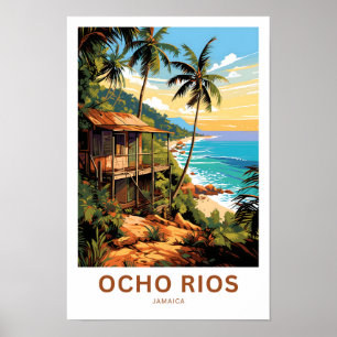 Ocho Rios Jamaica Travel Skriv ut Poster