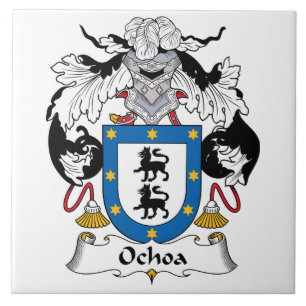 Ochoa familjvapensköld kakelplatta