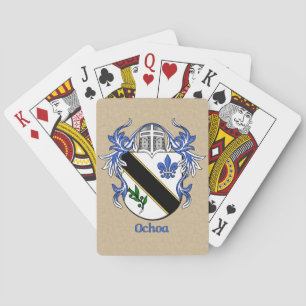 Ochoa Heraldic Shield med Mantling Spelkort