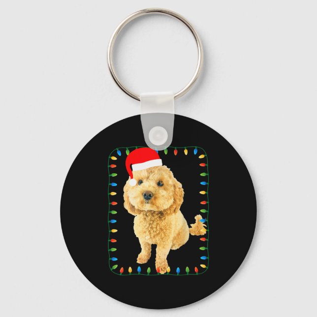 Ochon Puppy Dog Christmas Party Bicho Bichon Odle  Nyckelring (Framsida)