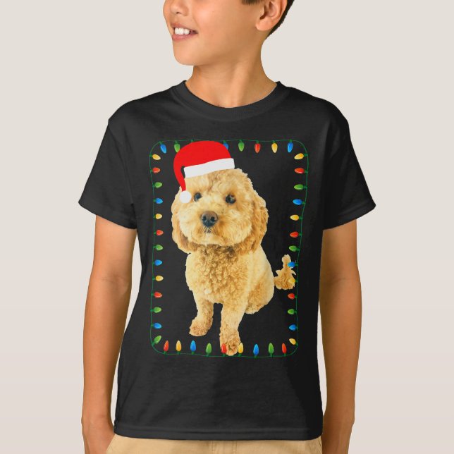 Ochon Puppy Dog Christmas Party Bicho Bichon Odle  T Shirt (Framsida)