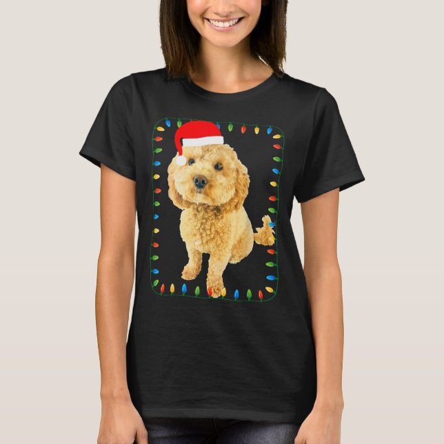Ochon Puppy Dog Christmas Party Bicho Bichon Odle  T Shirt (Framsida)