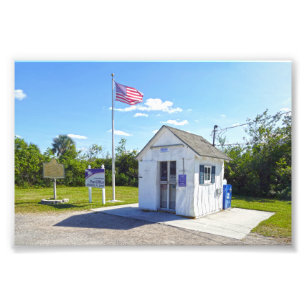 Ochopee, Florida, Post Office, Minsta i USA Fototryck