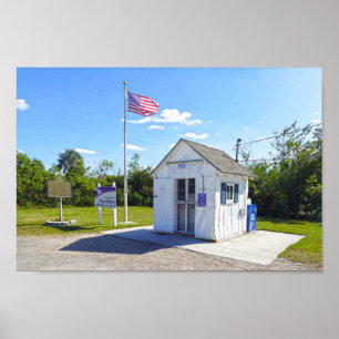 Ochopee, Florida, Post Office, Minsta i USA Poster