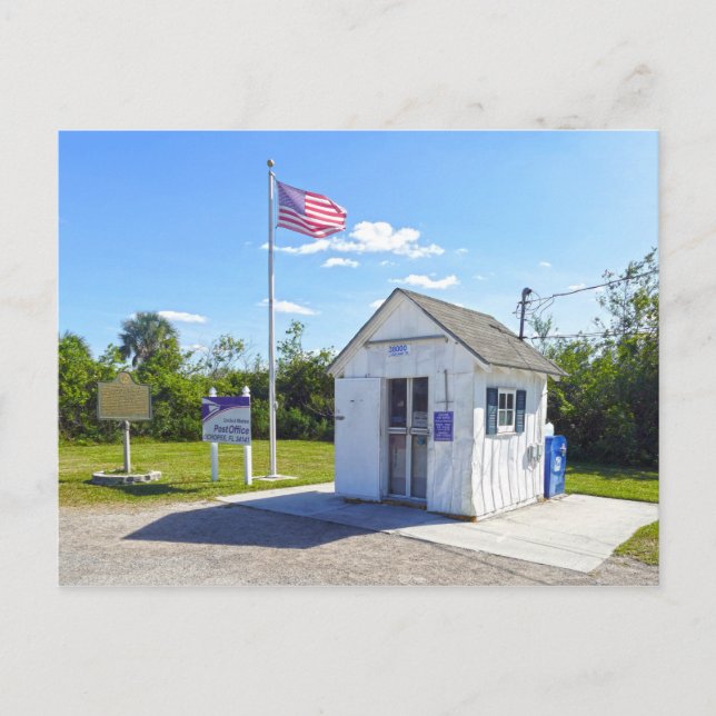 Ochopee, Florida, Post Office, Minsta i USA Vykort (Framsida)