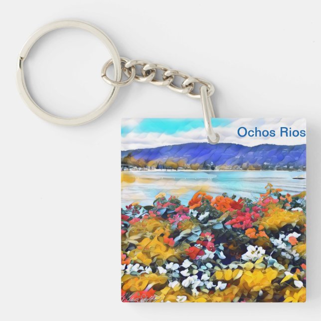 Ochos Rios Neon Pop Art Blommigt (Framsidan)