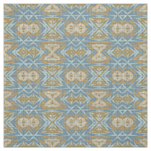 Ochre Beige Teal Blue Eclectic Ethnic look Tyg