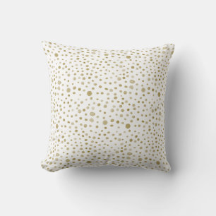 Ochre Confetti Watercolor Dots Dekorativ kudde