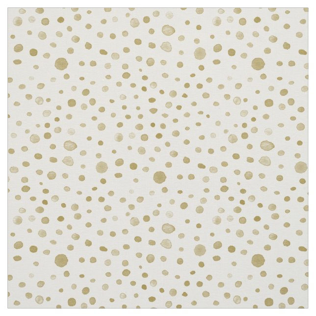 Ochre Confetti Watercolor Dots Fabric Tyg (Provkarta)