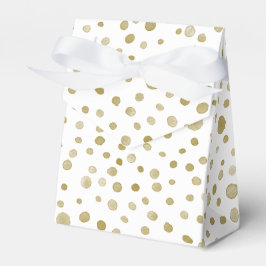 Ochre Confetti Watercolor Dots Favor Box Presentaskar