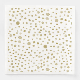 Ochre Confetti Watercolor Dots, Pappersservett