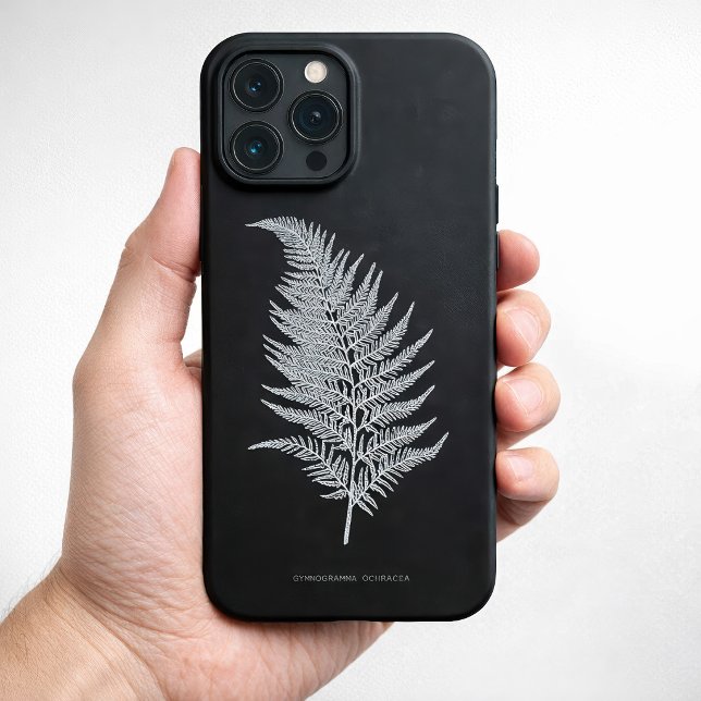 Ochre Fern Frond, Gymnogramma Ochracea (Ochre Fern Frond, Gymnogramma Ochracea. iPhone Case )