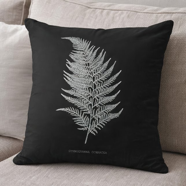Ochre Fern Frond, Gymnogramma Ochracea Kudde (Ochre Fern Frond, Gymnogramma Ochracea. Throw Pillow)