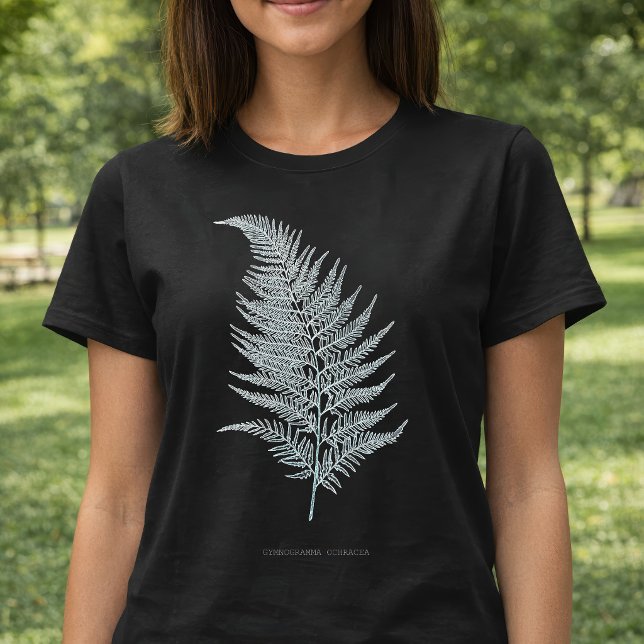 Ochre Fern Frond, Gymnogramma Ochracea T Shirt (Ochre Fern Frond, Gymnogramma Ochracea. Women Basic Black T-Shirt )