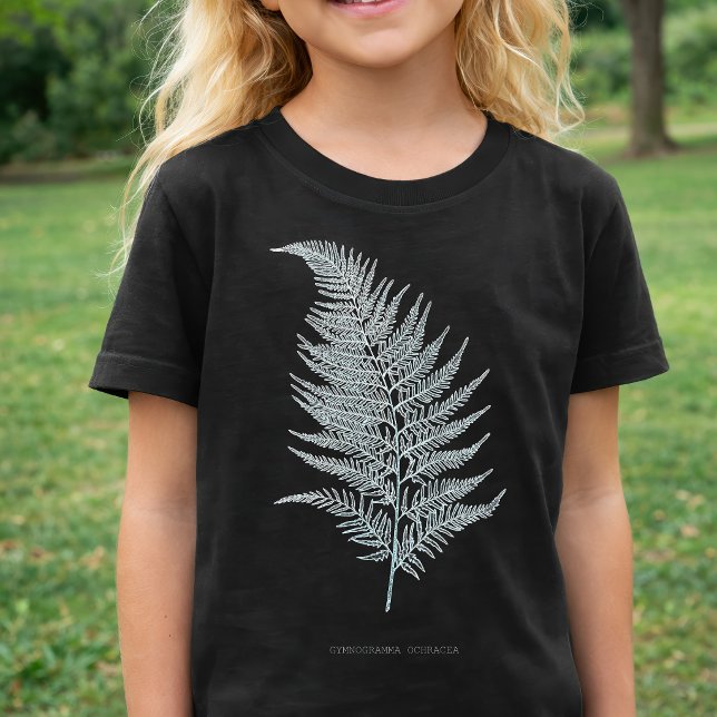 Ochre Fern Frond, Gymnogramma Ochracea T Shirt (Ochre Fern Frond, Gymnogramma Ochracea. Girl Basic Black T-Shirt)