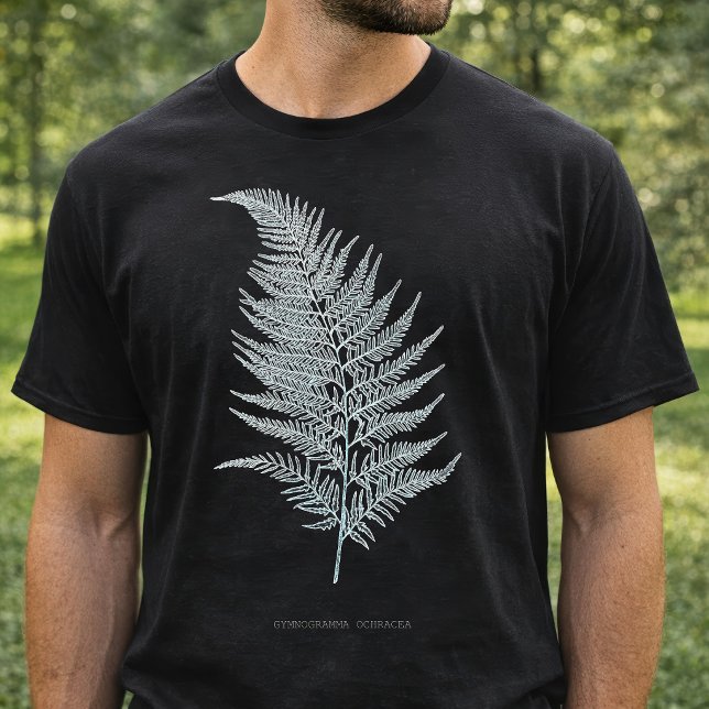 Ochre Fern Frond, Gymnogramma Ochracea T Shirt (Ochre Fern Frond, Gymnogramma Ochracea. Men Basic Black T-Shirt)