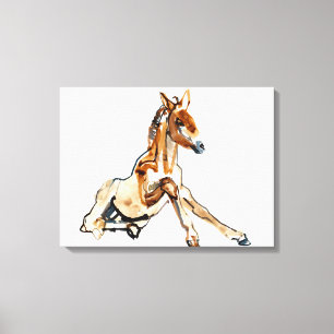 Ochre Foal Canvastryck