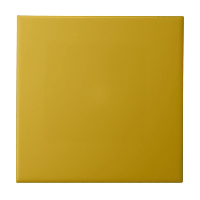 Ochre Gult Solid Färg Tile Kakelplatta (Framsidan)