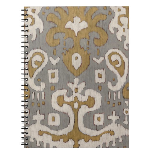 Ochre Ikat I Anteckningsbok (Framsidan)