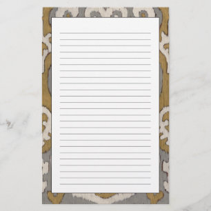 Ochre Ikat II Brevpapper