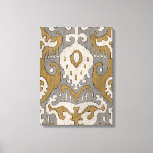 Ochre Ikat II Canvastryck