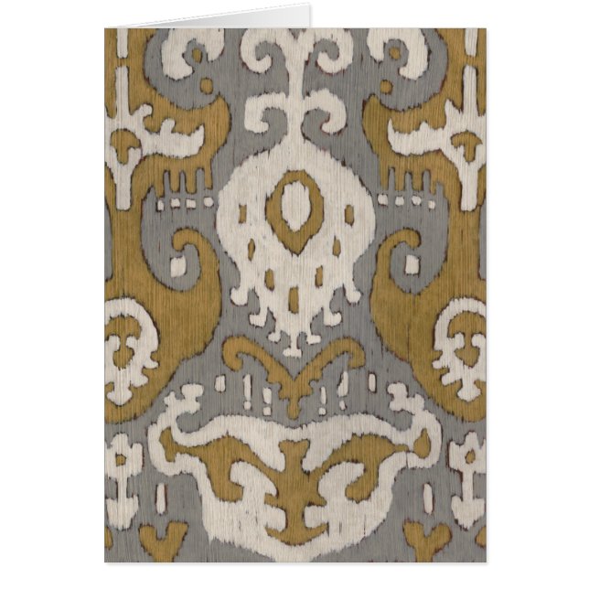 Ochre Ikat II Hälsningskort (Framsidan)