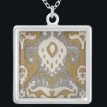 Ochre Ikat II Silverpläterat Halsband<br><div class="desc">Mönster</div>