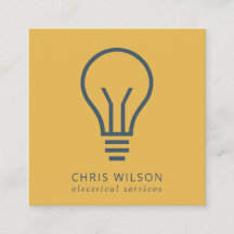 OCHRE NAVY BLUE ELECTIC BULB ELECTRICIAN