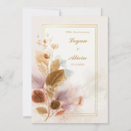 Ochre Pink Translucent Botanical Frame Wedding Inbjudningar