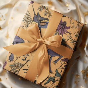 Ochre Spooky Enchanted Hummingbird Garden Presentpapper