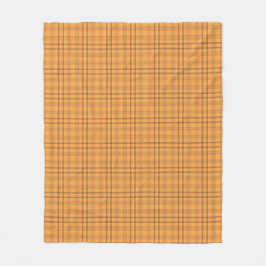 Ochre Tartan Mönster Fleece Blanket