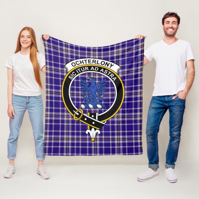 Ochterlonyklanens Tartanrutiga Plaid Fleecefilt (På plats)