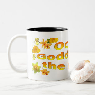Ochun Goddess flodblommor Två-Tonad Mugg
