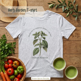 Ocimum Basilicum Basil Botanisk Trädgård T Shirt