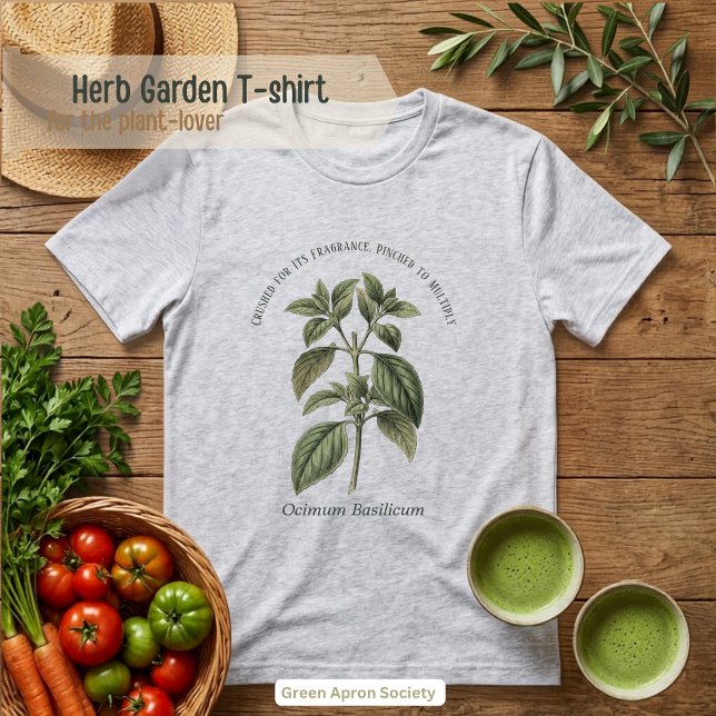 Ocimum Basilicum Basil Botanisk Trädgård  T Shirt (Skapare uppladdad)