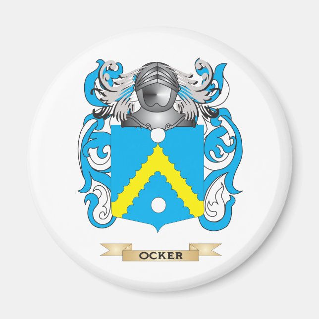 Ocker Jackar om Arm (Familjevila) Magnet (Framsidan)