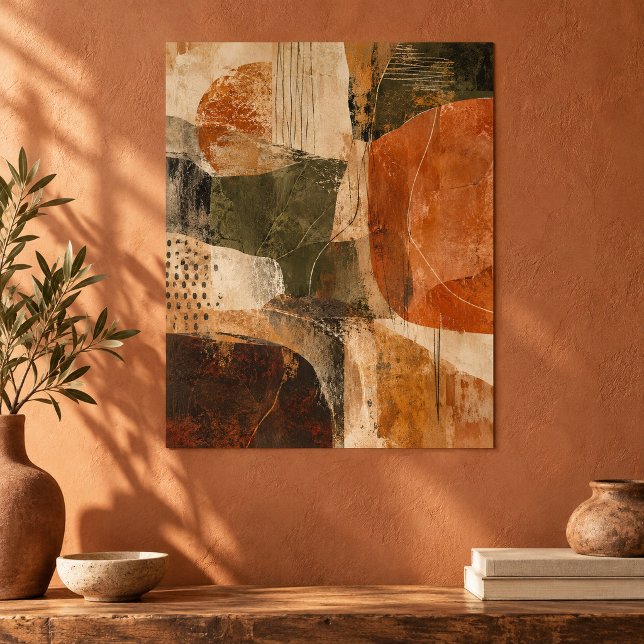 Ockra Silt Sonat Konsttryck Poster (Unframed paper art print. All texture effects are printed. Room styling props are not included.)