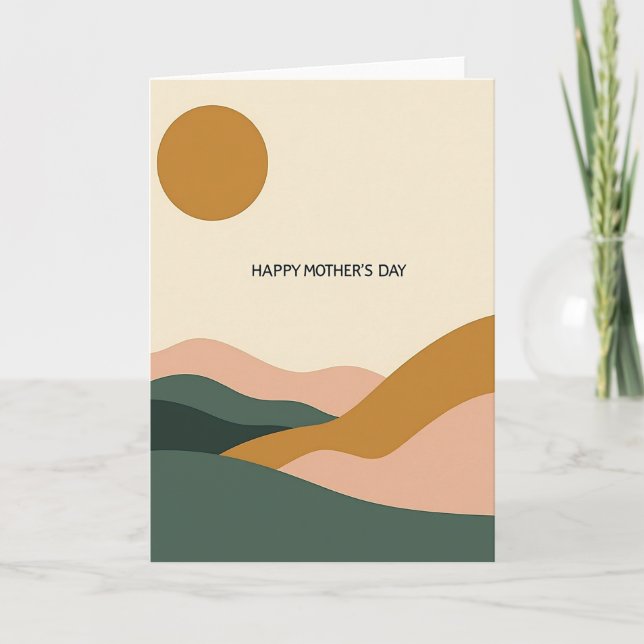Ockra Sol Mors Dag-kort Kort (Framsida)