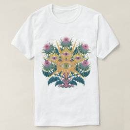 Ockult botanisk grafik för svarta kläder t shirt