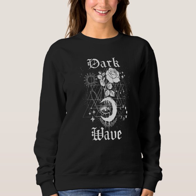 Ockult Goth Måne Gothic Punk Grunge Mörk Våg   T Shirt (Framsida)