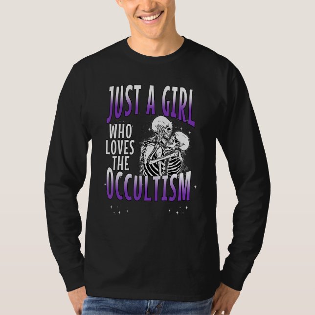 Ockult Goth Måne Gothic Punk Grunge Mörk Våg T Shirt (Framsida)