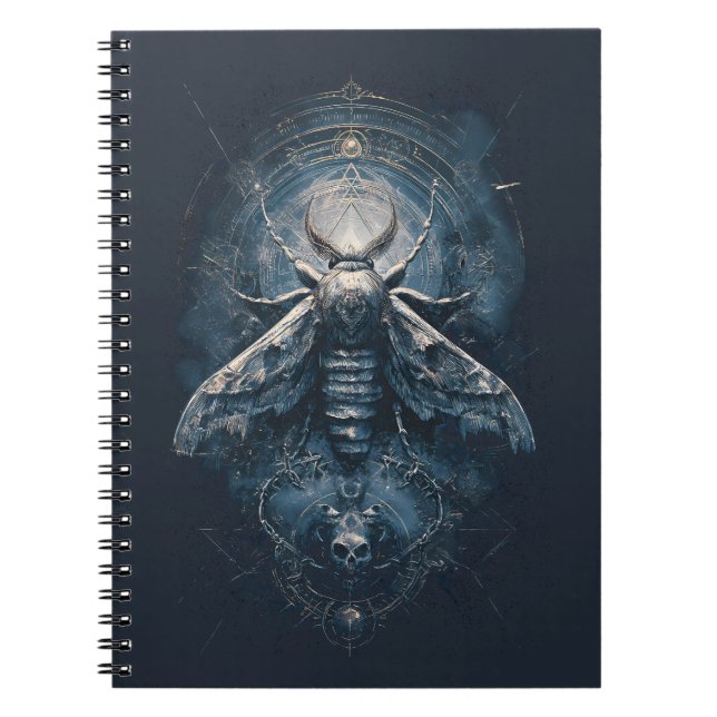 Ockult Moth-skräppbok Journal Anteckningsbok (Framsidan)