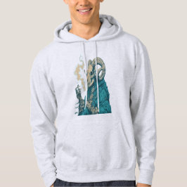 Ockult rökande baggskalle hoodie