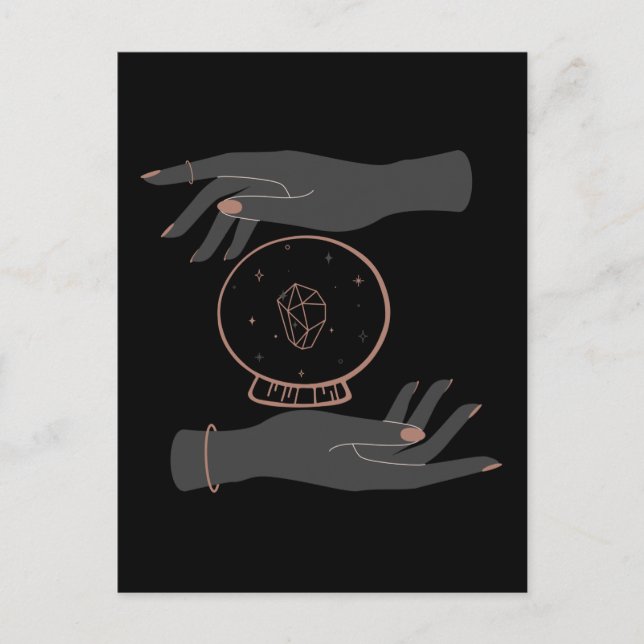 Ockult Spådom Wicca Goth Trolldom Vykort (Framsida)
