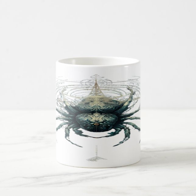 Ockult Spindel Mystisk Geometri Mörk Kaffemugg (Center)