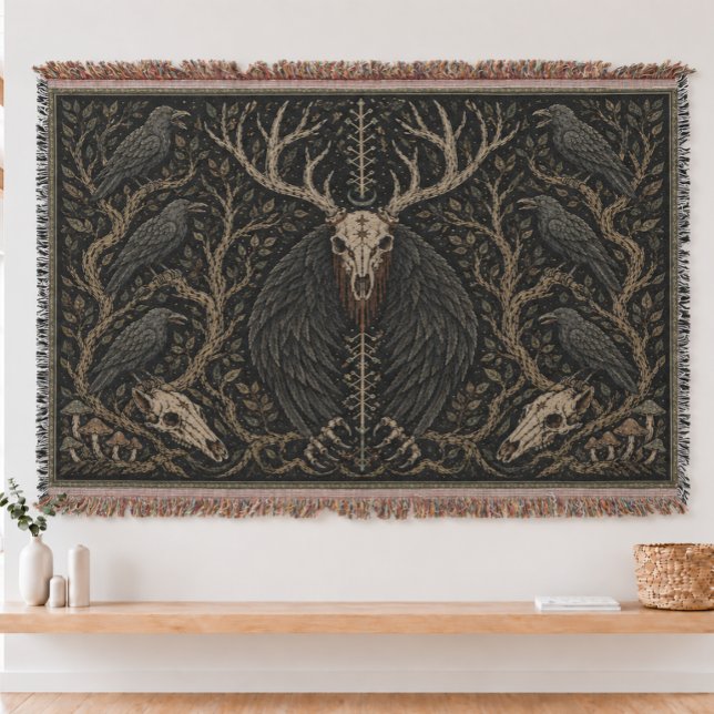 Ockult Wendigo Vävd Kastduk  Filt (Skapare uppladdad)