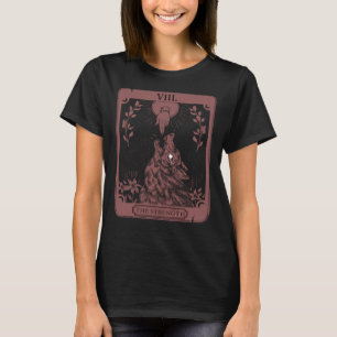 Ockulta Tarotkort Styrka av Varg Mörk Häxkonst T Shirt